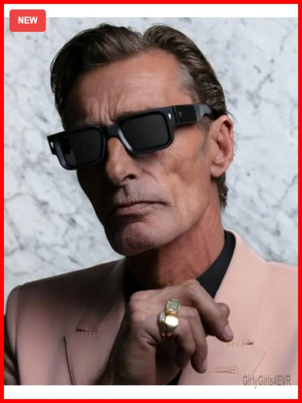 Trendy Chunky Square Frame Sunglasses UV400 Protection